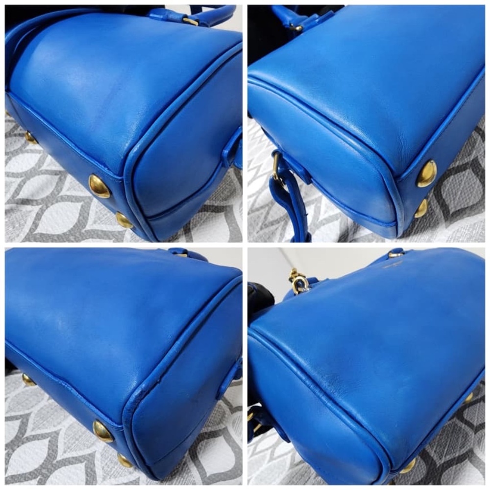 Authentic Saint Laurent Classic Duffle 6 Satchel Bag Blue - Picture 7 of 16